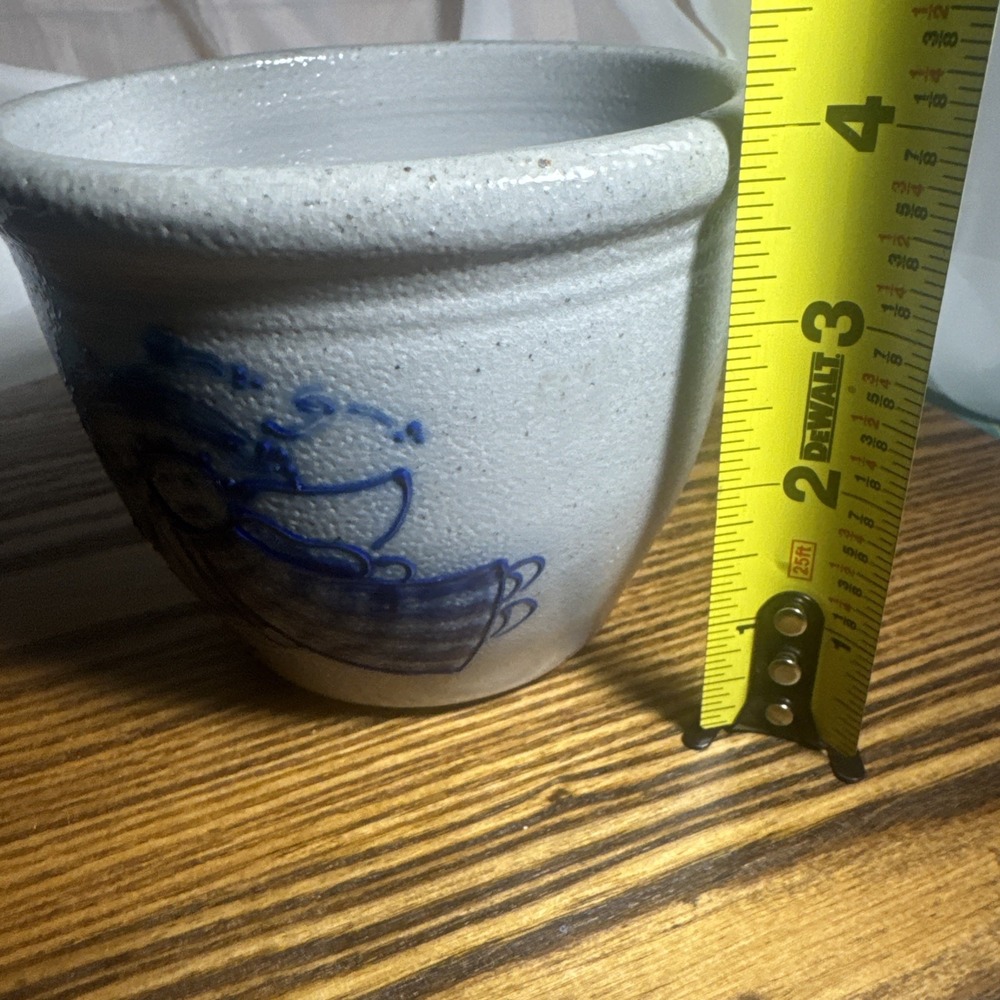1995 Eldreth Salt Glaze Angel Crock Planter Pot - Picture 4 of 10